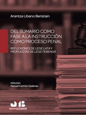 cover image of Del sumario como fase a la instrucción como proceso penal